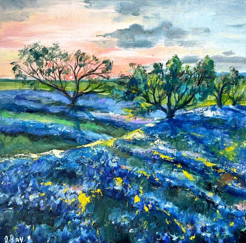 Quadro bluebonnets originale - quadro,