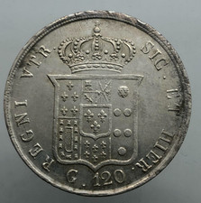 REGNO DUE SICILIE FERDINANDO II DI BORBONE Piastra 120 Grana 1857 PERIZIATA