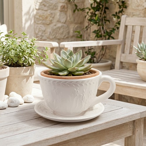 Portavaso bianco tazza - , in