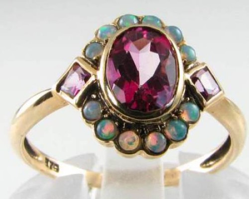 Anello art déco - art, giallo