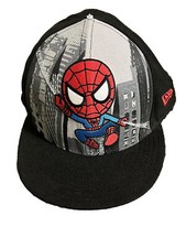 Cappello LEGNO Toki-doki New Era MARVEL Comics SPIDER-MAN limitato aderente 7 1/2 *LEGGI*