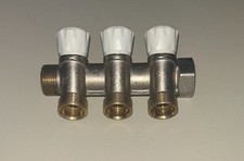 Collettore 3 vie 3/4 con rubinetto per sanitario