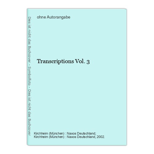Transcriptions vol 3 - transcriptions, vol.