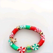 Braccialetto Natalizio🎄 Bambino/a +3 Anni Fatto a Mano con Perline In Silicone 