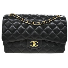 Chanel Black Lambskin Maxi