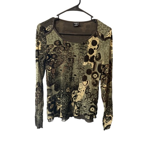Top tribal y2k maglia astratta - y2k,