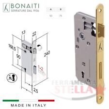 SERRATURA PATENT PORTA PORTE INTERNA IN LEGNO BONAITI ENTRATA 50 INTERASSE 90