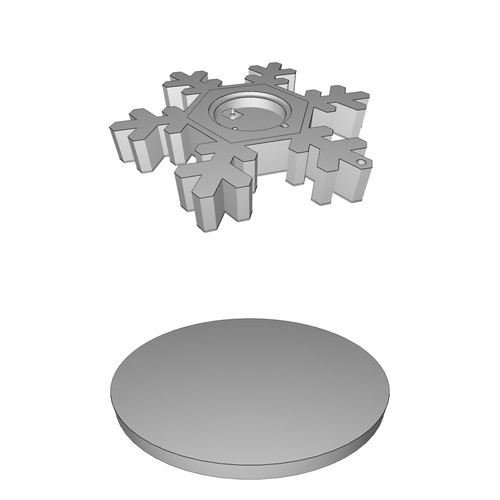 Fiocco neve led decorazione - led,