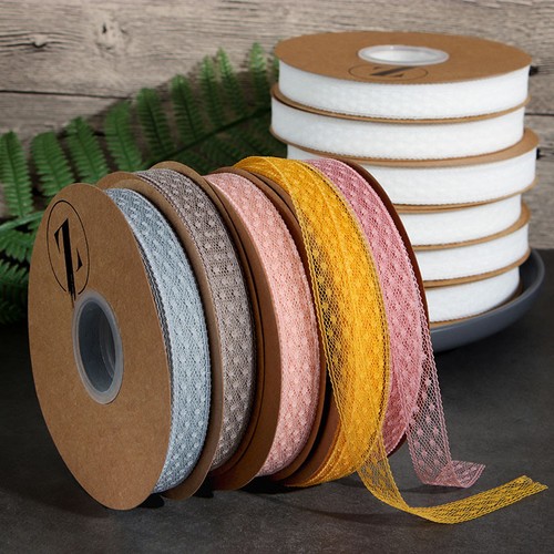 Nastro pizzo punti colori - 12,