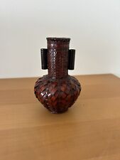 Vaso Antico Giapponese Vintage In Ceramica  Bambù