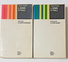 FERNAND BRAUDEL IL MONDO ATTUALE VOLUMI 1 E 2 - EINAUDI PBE 1970