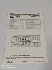 Manuale note di servizio originale Edirol SD-90 StudioCanvas NUOVO