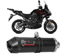 Scarico Completo Mivv OVAL Carbonio Fonde Carbonio KAWASAKI Versys 650 2021 2023