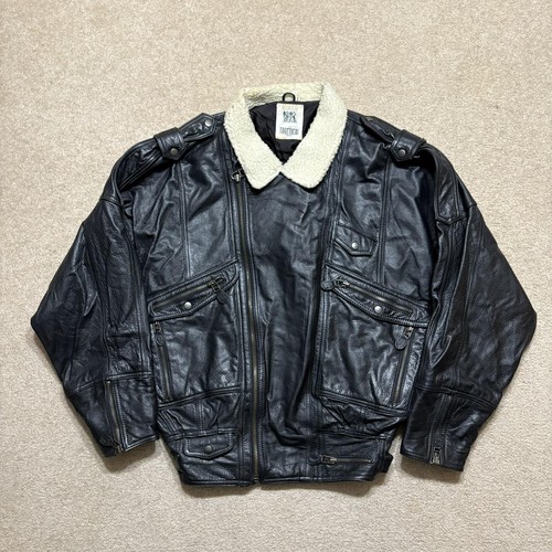 Giacca biker pelle vintage