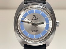 OROLOGIO UOMO MECCANICO SVIZZERO QUADRANTE DUE TONI VINTAGE RARO PREMIO "LANCO" 17 J.