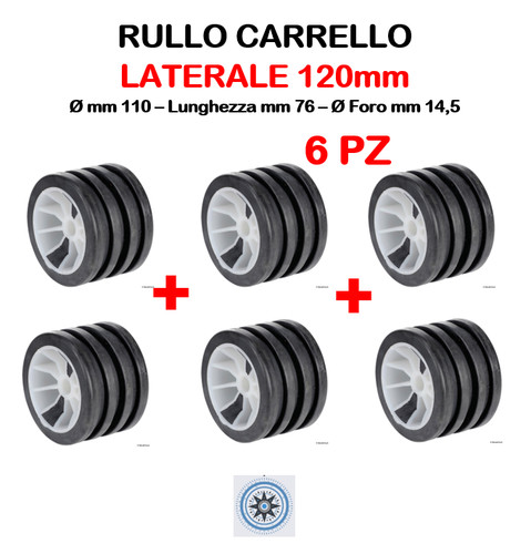 6pz rullo laterale - laterale, ricambio