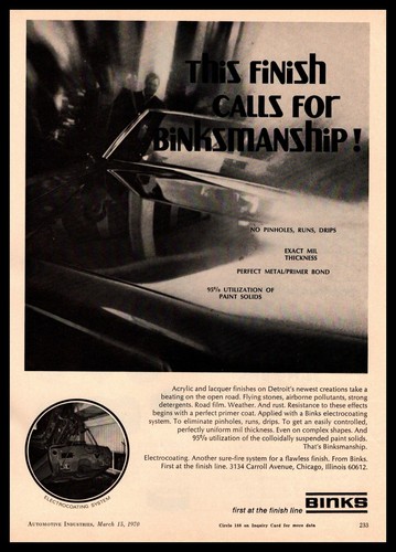 1970 binks chicago - binks,