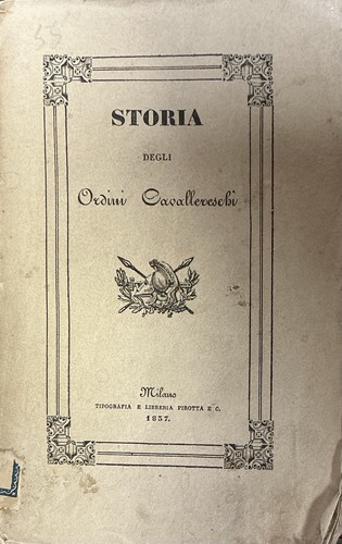 Storia degli ordini - storia,
