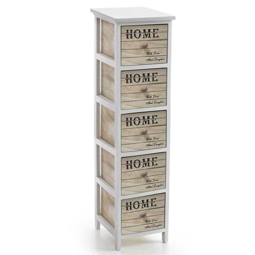 Cassettiera legno decorata - legno,