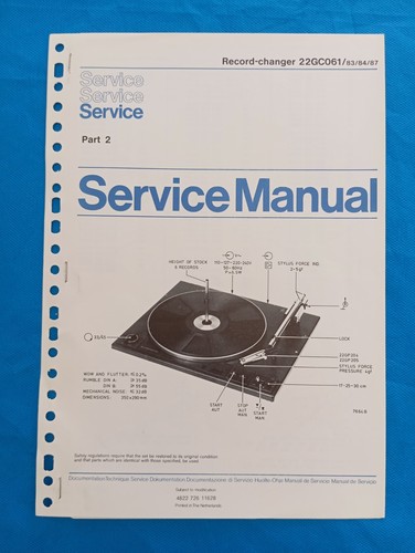 Philips 22gc061 parte record - parte, 2