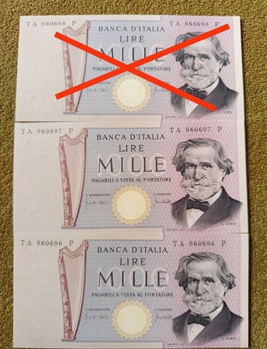 Lotto pezzi 1000 lire - pezzi,