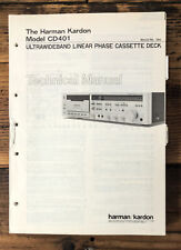 Harmon Kardon CD401 CD 401 Cassetta Manuale di servizio *Originale*