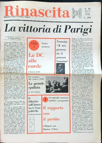 Rinascita 1973 aa - rinascita, aa.vv