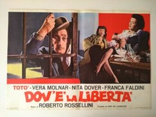 DOV'E' LA LIBERTA' con Totò - Rossellini -7 Fotobuste da collezione rare vintage