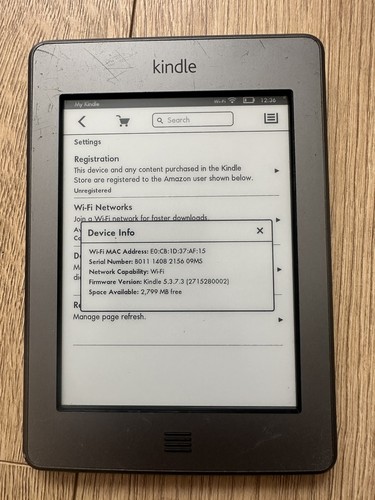 Kindle touch d01200 - touch, ereader
