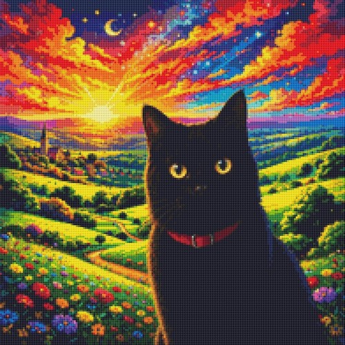 Gatto gattino nero felicità - gatto,