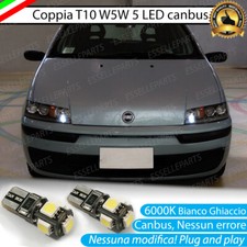 COPPIA LUCI POSIZIONE 5 LED FIAT PUNTO MK2 188 T10 W5W CANBUS NUOVO MODELLO