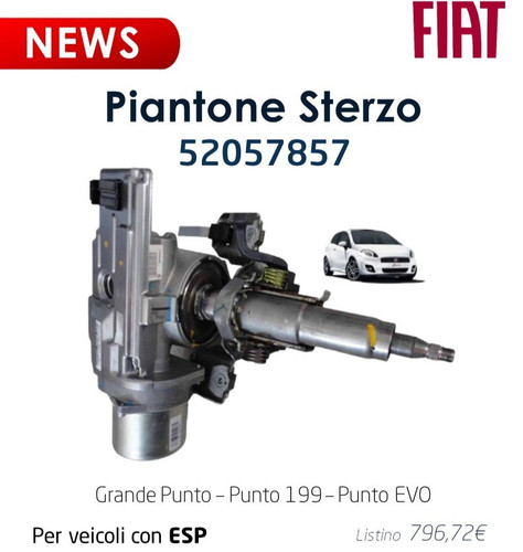 Piantone sterzo elettrico fiat - piantone,