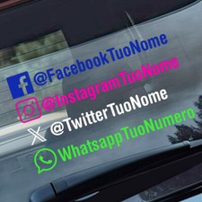 N. 2 pz Scritte adesive con