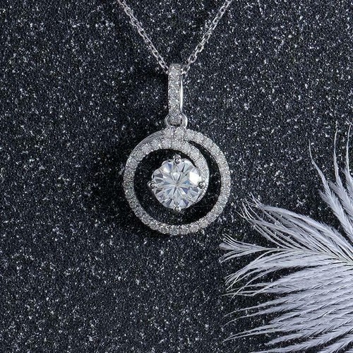 Ciondolo aureola diamante