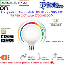 Lampadina Smart Wi-Fi LED Globo G95 E27 11W RGB CCT Luce 2700-6500K