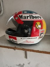 Casco Da Moto con Serigrafia Schumacher  uguale a Formula Uno da collezione 