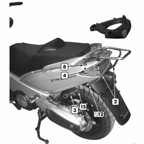 Kr45 portapacchi con - portapacchi, piastra