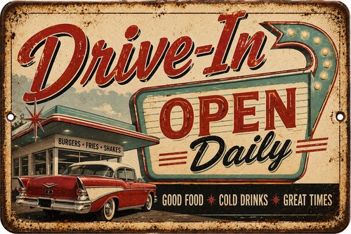 Insegna drive aperta - insegna,