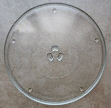 Piatto rotante in vetro cm 27 per microonde. Con girello su ruote e attacco omag