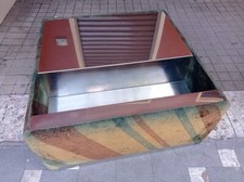 Tavolino salotto acciaio velluto Proposals Saporiti design anni 70. Misure 88x88