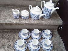 Servizio caffè Schumann Arzberg Bavaria BLU 6 pers.+ 2 bricchi, lattiera, zucc..