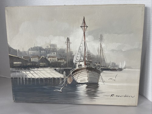 Quadro barca pesca - pesca, molo
