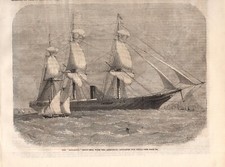 Stampa antica VELIERO INGLESE "HIMALAYA" IN NAVIGAZIONE 1860 Antique print