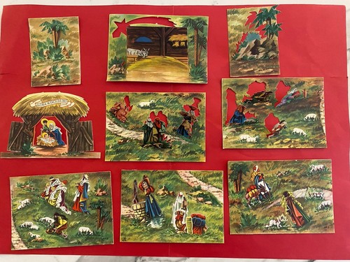 Antico presepe cartone - presepe,