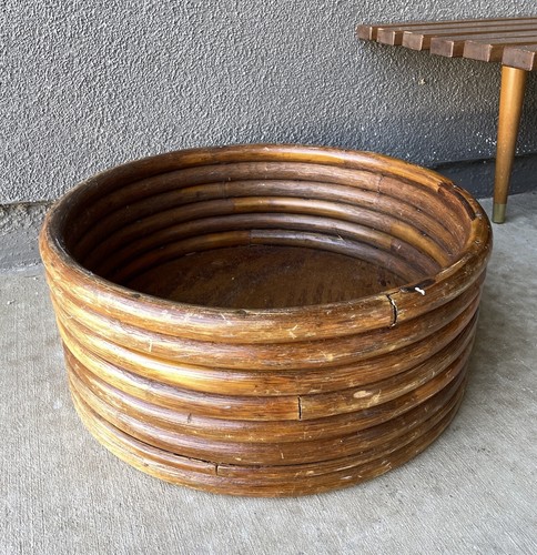 Sgabello cesto bambù - , tavolo