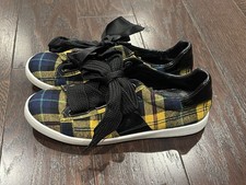 Sneakers basse Jeffrey Campbell Pabst 9,5 nere gialle a quadri a quadri