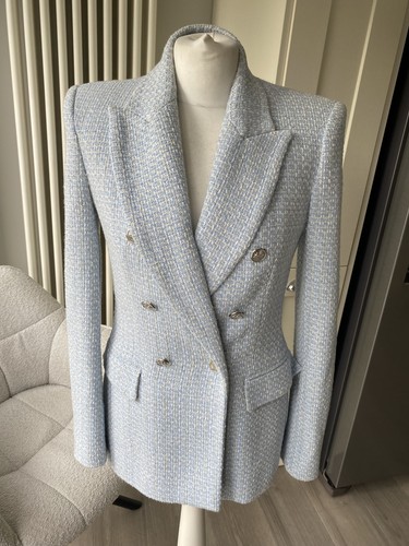 Giacca blazer zara blu bianco - blazer,
