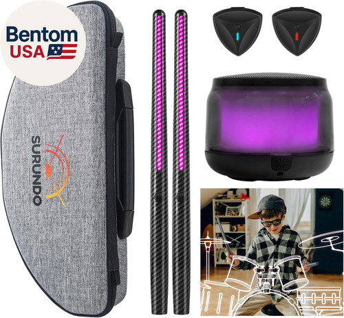 Virtual air drum set - virtual, kit