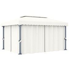 Gazebo con Tende Antracite Alluminio Tendone Pergola Chiosco Padiglione vidaXL