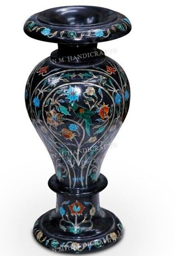 Vaso fiori intarsiato - vaso, di